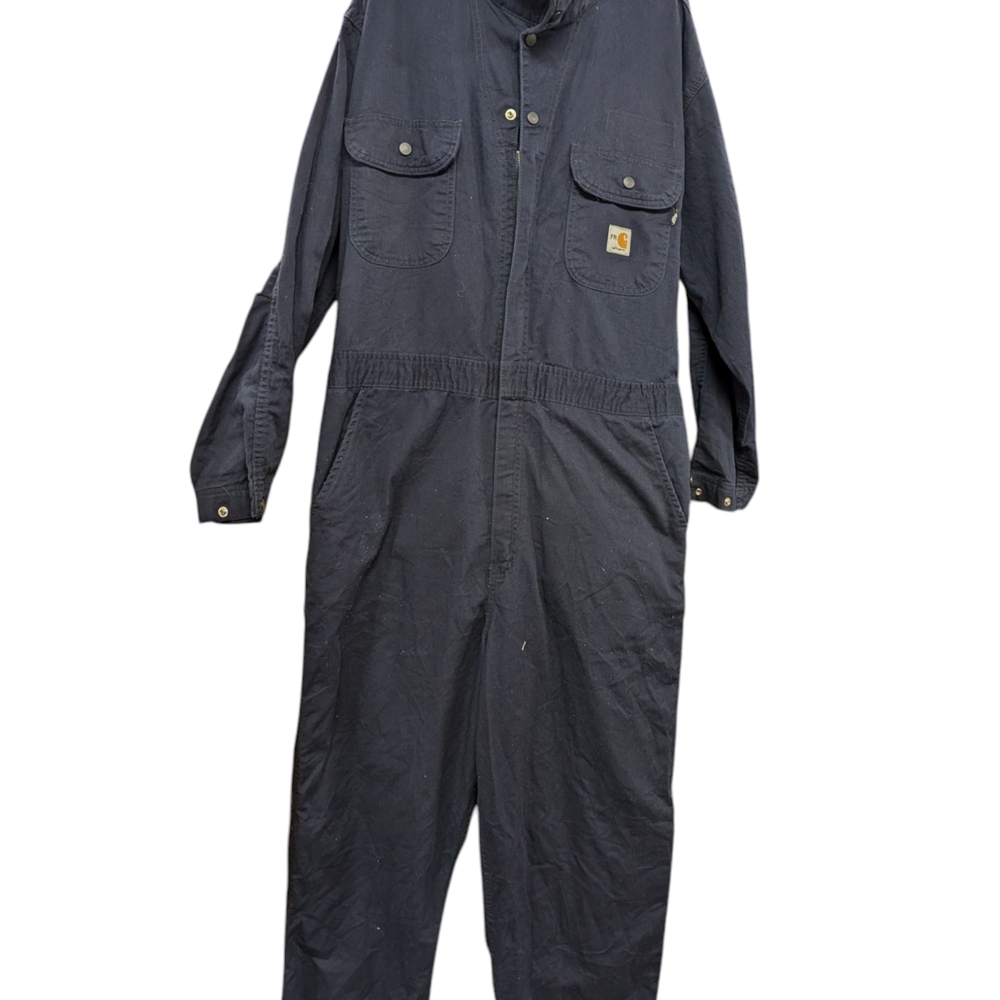 Carhartt Navy Blue Coverall Jumpsuit Large FR
